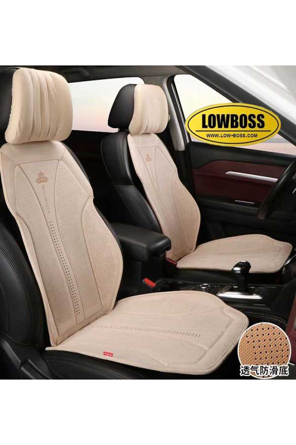Half leather half fabric seat cover best for all seasons 1 Lowboss-Abalon-Premium-Seat-Covers