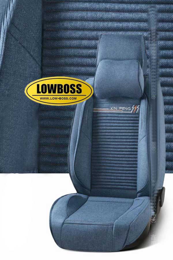 Half leather half fabric seat cover best for all seasons 1 Lowboss-Denim-Premium-Seat-Covers
