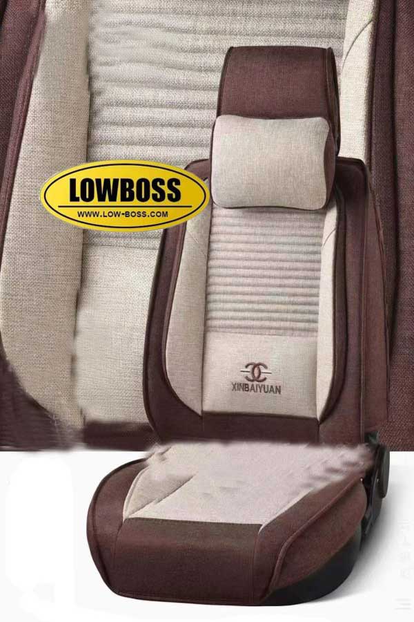 Half leather half fabric seat cover best for all seasons 1 Half leather half fabric seat cover best for all seasons
