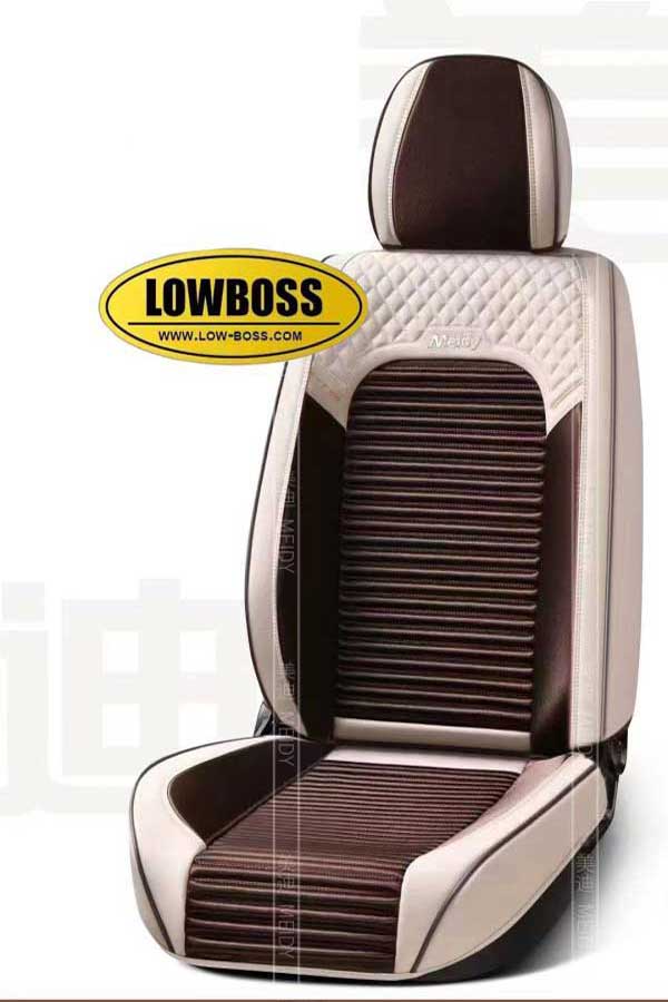 Half leather half fabric seat cover best for all seasons 1 Lowboss-Ash-Premium-Seat-Covers