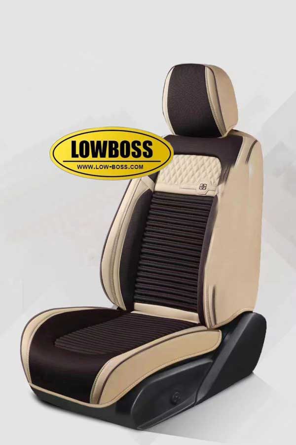 Half leather half fabric seat cover best for all seasons 1 Lowboss-Hunter-Green-Premium-Seat-Covers