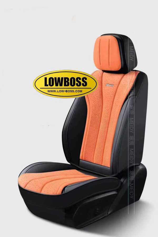 Half leather half fabric seat cover best for all seasons 1 Lowboss-Slate-Gray-Premium-Seat-Covers